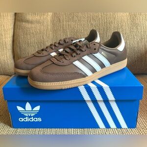 NEW Adidas Samba OG Earth Strata - Women's Size 8.5 US - Brown White IE6522